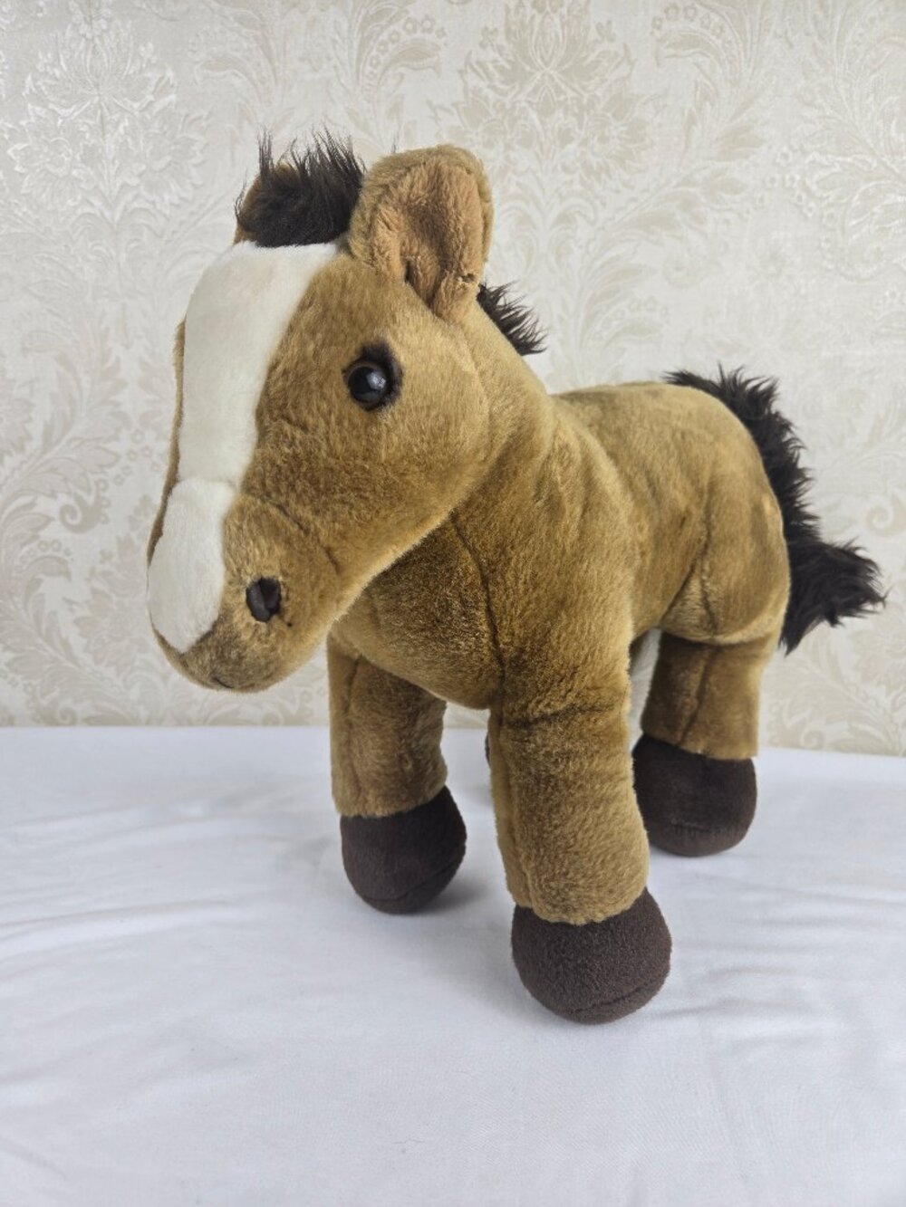 Build A Bear Caramel & White Stuffed Plush Pony (RETIRED) Toy Collectible